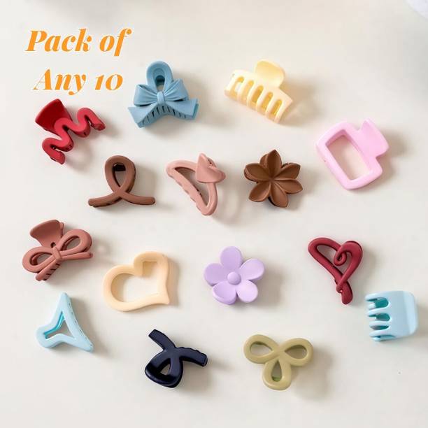 Vivica Pack of 10 Multicolor Hair Claw Clips for Women & Girls | Strong Hold Non-Slip Hair Clip