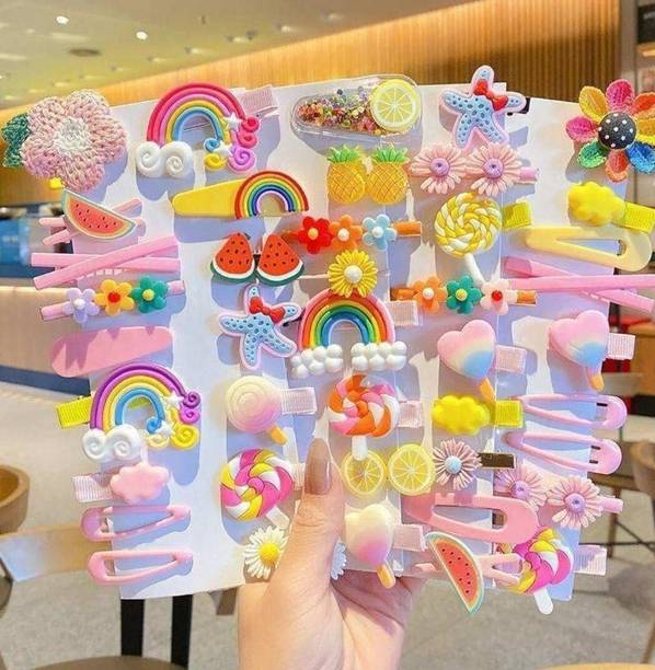 locklux 14pcs Multicolor Rainbow Unicorn Hair Clips For Baby&Kids Hairstyle Random Color Hair Clip
