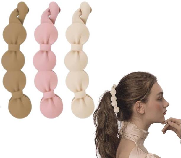 INHEAVEN Multi Color Imported Rubber Acrylic Material Stone Banana Hair Clips For Women Banana Clip