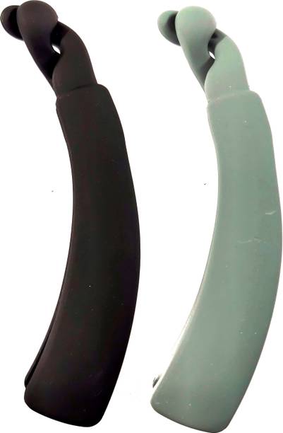 Soika Banana Clip | Hair Clip | Hair Holder | Pack of 2 | Black & Grey Banana Clip