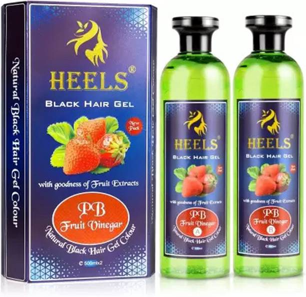 heels Fruit Vinegar Natural Black hair gel color , Black