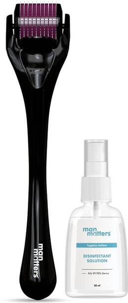 Man Matters Derma Roller with Disinfectant for Hair Growth | 540 Micro 1.00mm Titanium Needle