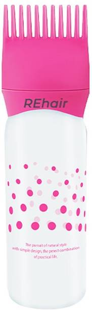 REhair Hair Oil / Dye Root Applicator Comb with Bottle (Pink)