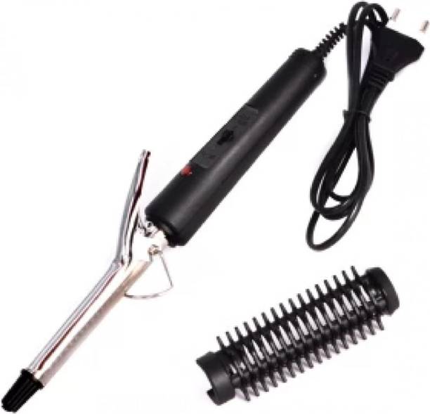 GLowcent Hair Curling Iron Rod for Women For Home Use Instant Heat Styling Brush Hair Curler