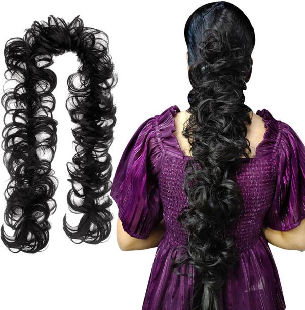 DELUXE HAIR Messy hair style  Extensions and Wigs for Women and girls Brown Hair Extension