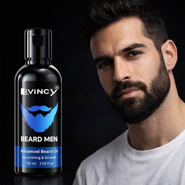 Livincy beard oil men nourishing beard growth oil smooth shine skin types daily use men Hair Oil