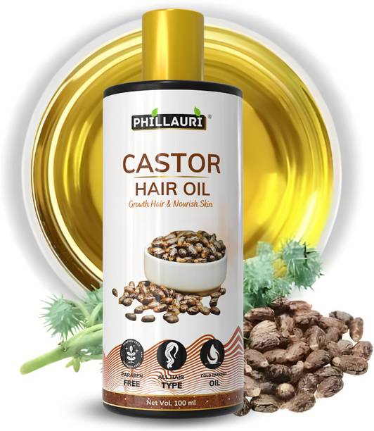 Phillauri Castor Hair Oil for Soft Silky Texture Daily Hair Care and Gentle Scalp Comfort Hair Oil