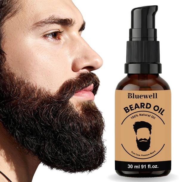 BLUEWELL Natural Beard Oil for Men to Improve Patchy and Thin Beard Hair Oil
