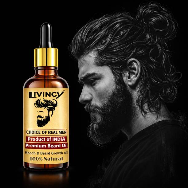 Livincy beard oil men premium natural formula for beard growth softness shine daily care Hair Oil