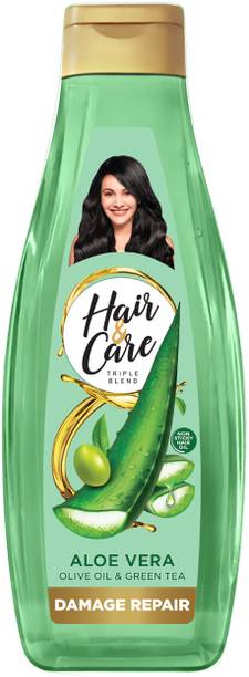 HAIR & CARE Damage Repair Non-Sticky with Aloe Vera, Olive Oil & Green Tea Hair Oil