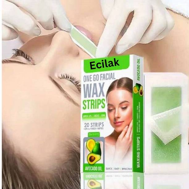ECILAK Facial Wax Strips|Face,Upper Lip Chin |With Avocado Extract Strips Strips Strips