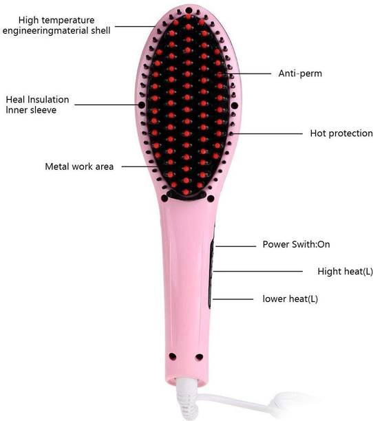 ENMORA Professional Electric Hair Straightener Brush With LCD Screen DSF17 Professional Electric Hair Straightener Brush With LCD Screen DSF17 Hair Straightener