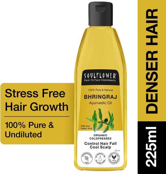 Soulflower Coldpressed Bhringraj | Hairfall Control | Root Strength & Cool Scalp Hair Oil