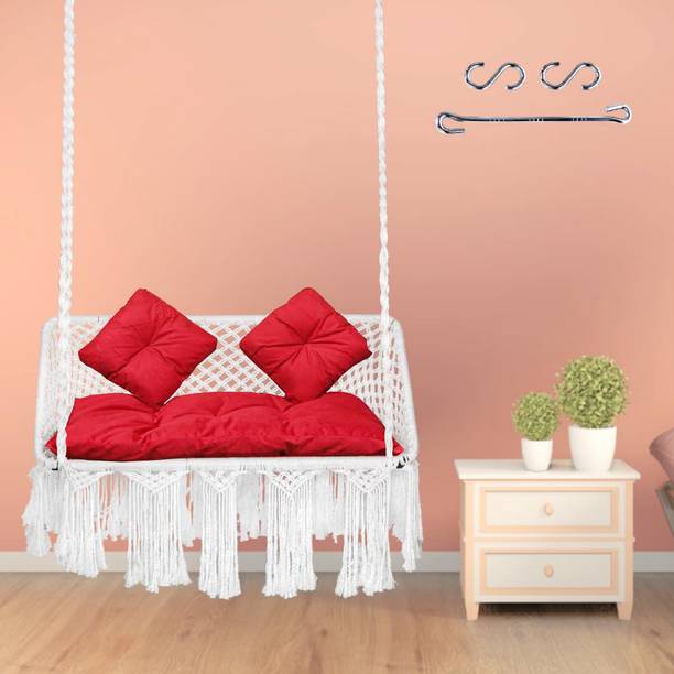 Swingzy Premium Double Seater Hanging Home Swing for Adults and Kids/Swing for Balcony Polyester Hammock