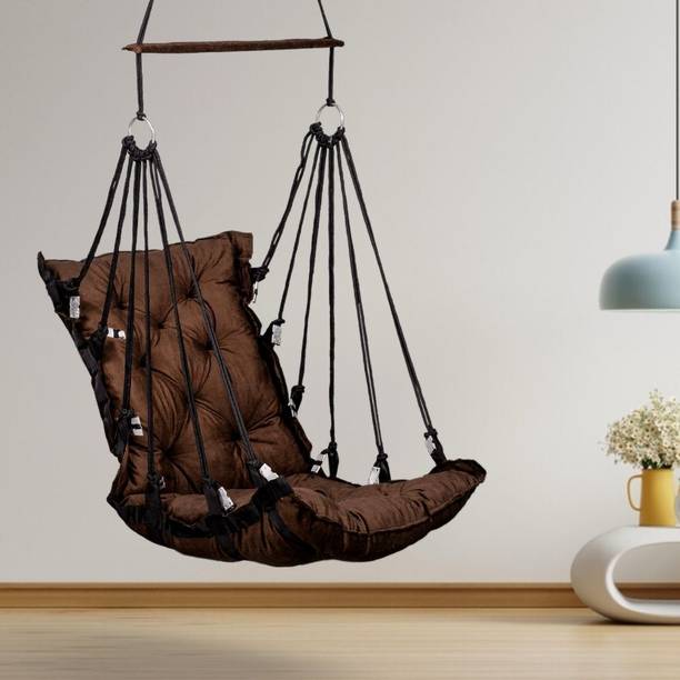 Swingzy Soft Velvet Hanging Swing for Adults/Hammock Swing/Swing For Balcony/Swing Cotton Hammock