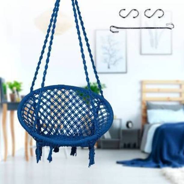 Swingzy Cotton Round Swing For Adults/ Swing For Home, Garden/Jhula For Balcony/ Cotton Large Swing