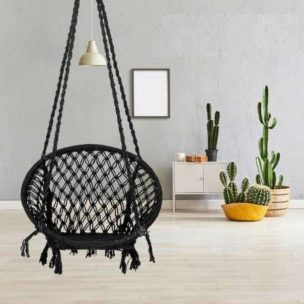 FurniGully Cotton Swing for Home/Swing for Adults/Swing Chair Balcony/Jhula Cotton Hammock