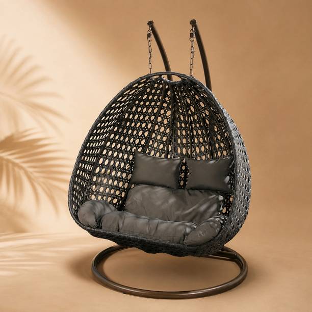 Hindoro Premium Double Seater Hanging Egg Swing Chair Iron Large Swing