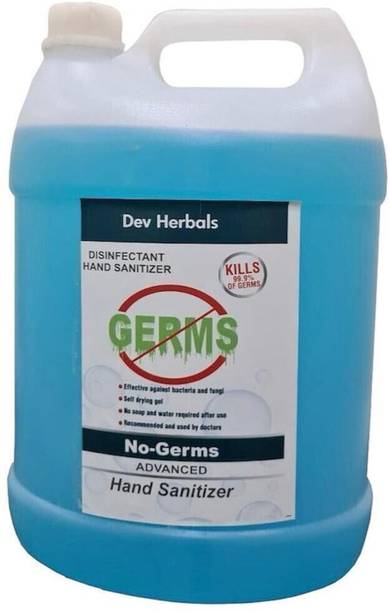 Dev Herbals  Alcohol Based 5lt blue Hand Sanitizer Bottle