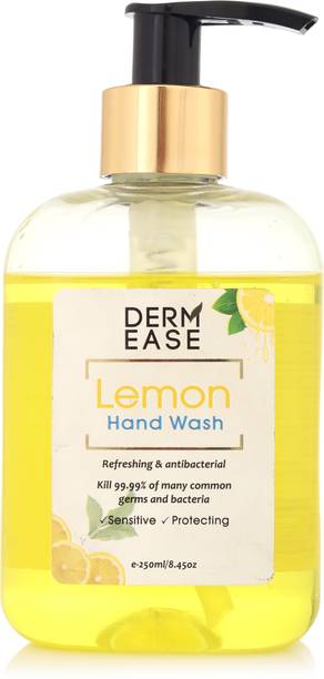 DERMEASE Hand Wash Enriched with Aloevera (100% Paraben free) With Goodness of Lemon (250ML) Hand Wash Pump Dispenser