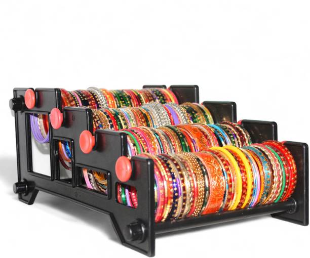 Zyntra Multi-Layer Plastic Bangle Holder – Space Saving Jewellery Storage Stand Bangle Stand Vanity Box