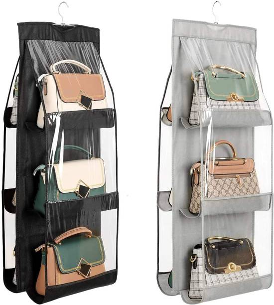 Innaugural Hanging Handbag Storage Organizer with Hook for Wardrobe Closet Organizer Handbag Organizer