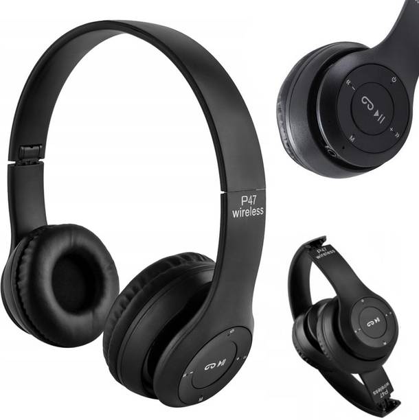RECTITUDE Foldable Wireless Bluetooth Headphones Bluetooth Headset Support FM Radio Bluetooth