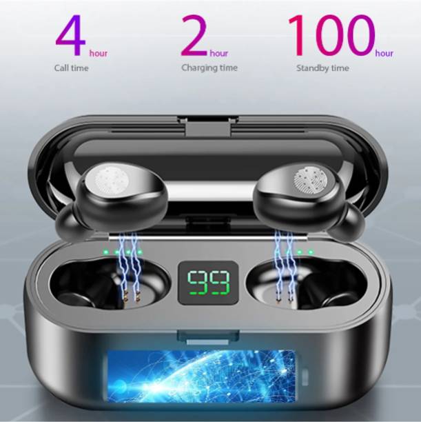 GUGGU ATY_825A_F9 TWS STEREO 5.0 HIGH BASS SOUND NOISE CANCELLING EARBUD (POWER BANK) Bluetooth