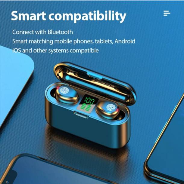 GUGGU ATY_814A_F9 TWS STEREO 5.0 HIGH BASS SOUND NOISE CANCELLING EARBUD (POWER BANK) Bluetooth