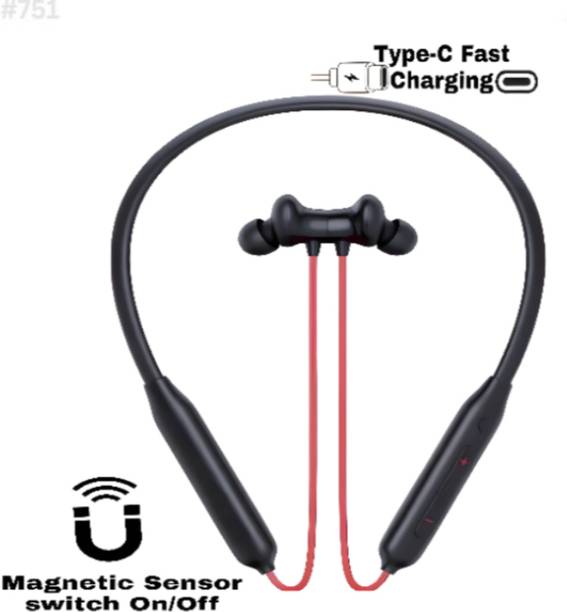 AIZINA 65Hours Bluetooth Neckband with Fast Charging, Dual Device Connectivity_UWV Bluetooth & Wired