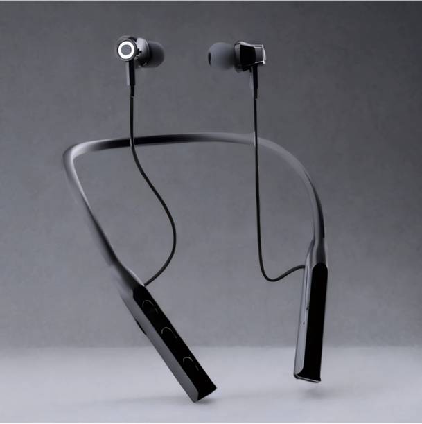 house of common Wireless Neckband Earbuds, Magnetic Closure, Full-Bodied Bass_NE Bluetooth & Wired