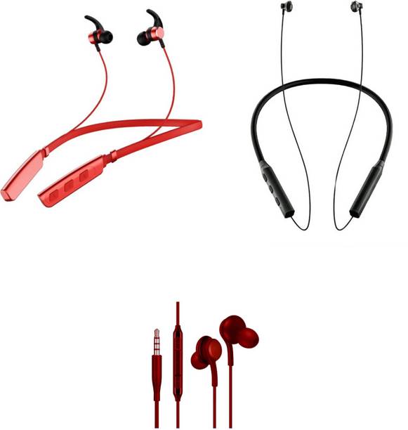 LEVELPLUS Punch & Buzz With Akg Neckband Combo 45 Hours Playtime Bluetooth