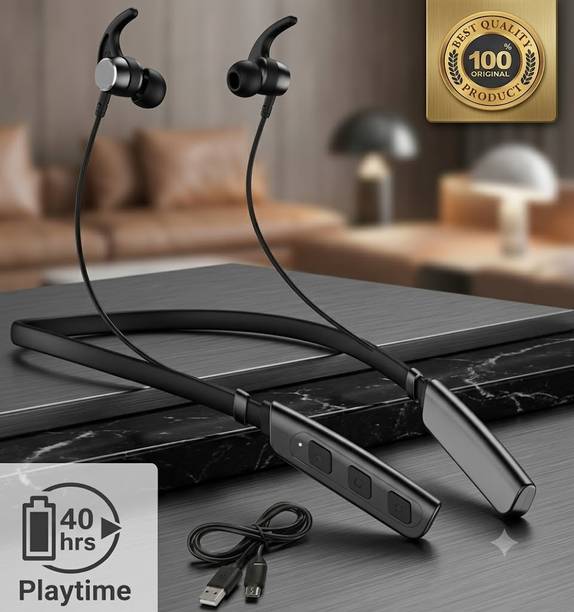 Worricow Best selling Bluetooth Neckband with Dual Mic Environmental Active Cancellation Bluetooth Gaming