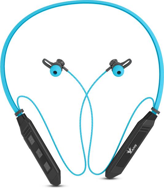 AAMS In Ear v5.2 Neckband Earphones,40 Hrs Playtime, Sweat Proof, Lightweight, Sports Bluetooth