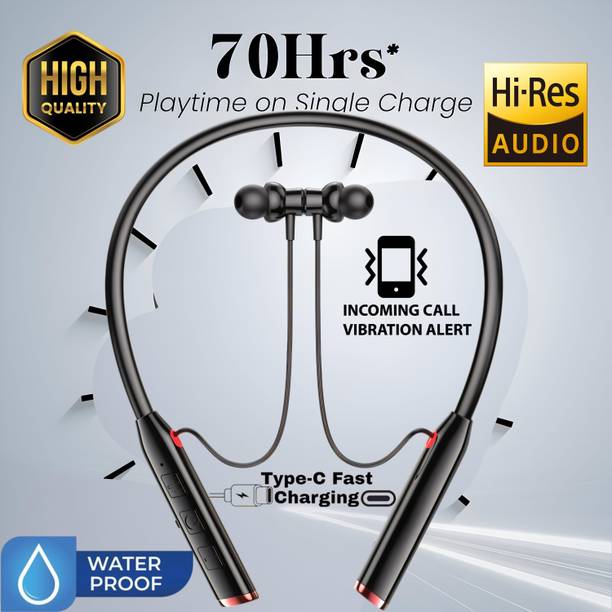 GEMFLY Vibration Alert, 48 Hours Playtime, ENC, HD Sound Quality & Stereo Bass N286 Bluetooth