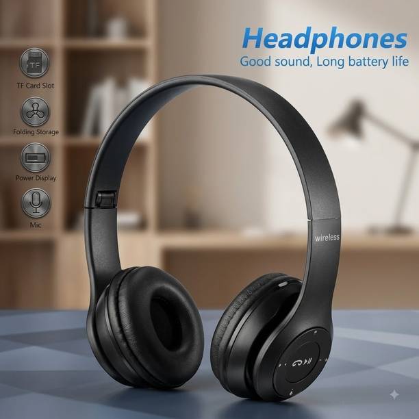 footloose Wireless Bluetooth Headphones 5.0+EDR with Vol Control, HD Sound Bass, Mic Bluetooth Gaming