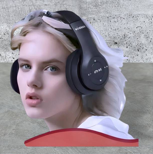 AIZINA Deep & Clear Sound Headphones, Built-in Mic, Long-Life Battery_ED Bluetooth & Wired