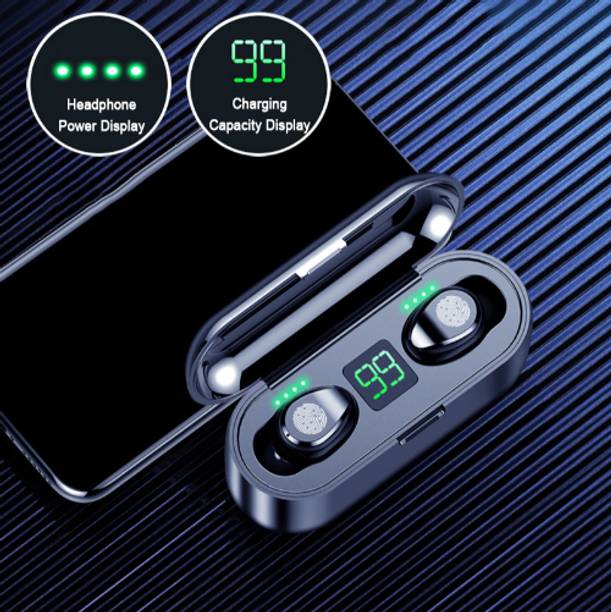 FRONY ATY_815A_F9 TWS STEREO 5.0 HIGH BASS SOUND NOISE CANCELLING EARBUD (POWER BANK) Bluetooth