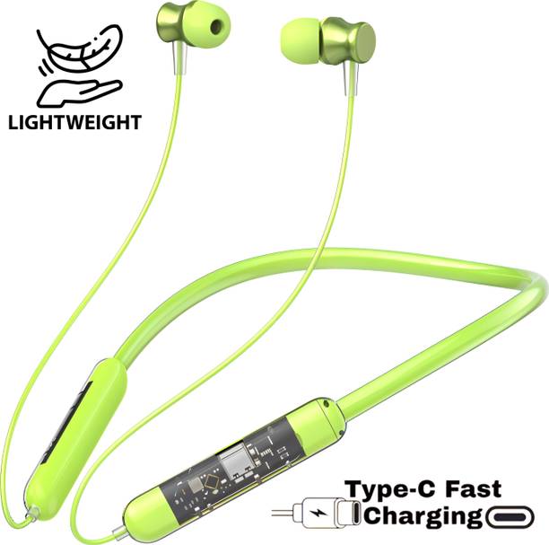 GEMFLY Trendy & Cool Transparent Neckband Long Battery Life ENC 12mm Drivers Bt V5.3 Bluetooth