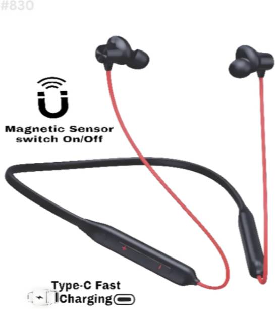AIZINA Bluetooth Neckband Earphones with 65Hrs Playtime, Fast Charge, Dual Sync_KZB Bluetooth & Wired