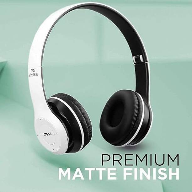 DAILYNEEDSENTERPRISES P47 BT Headphones Wireless Lightweight Folding Gaming Earphones Bluetooth