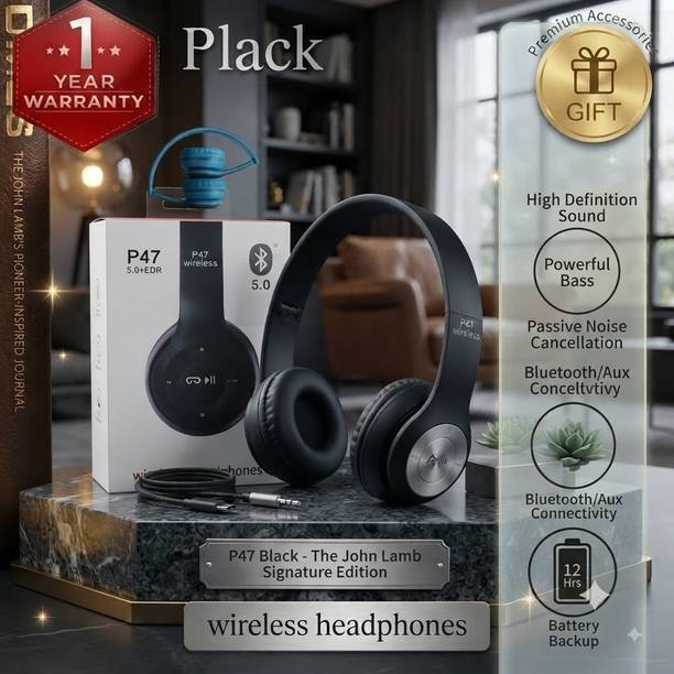 Techobucks Bluetooth Wireless Over-Ear Headphones with Microphone, SD Card Support Bluetooth