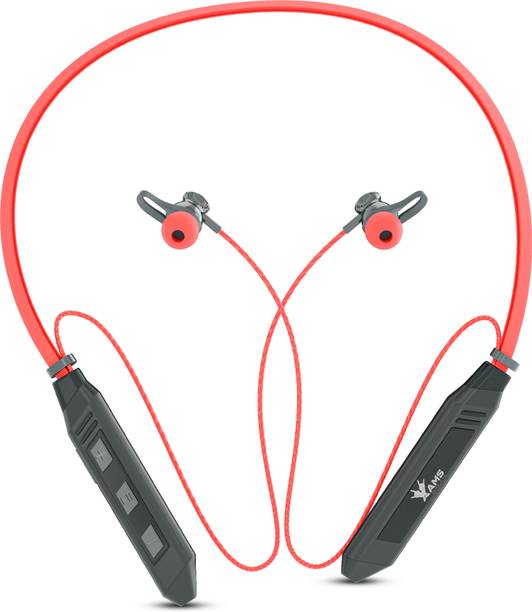 AAMS In Ear v5.2 Neckband Earphones,40 Hrs Playtime, Sweat Proof, Lightweight, Sports Bluetooth