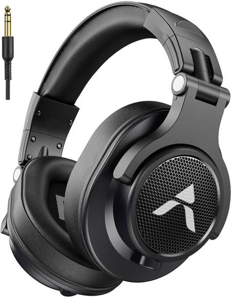 ADCOM Sound Master DJ Wired Over Ear Headphones with 40mm Drivers, 2 Detachable Cables Wired