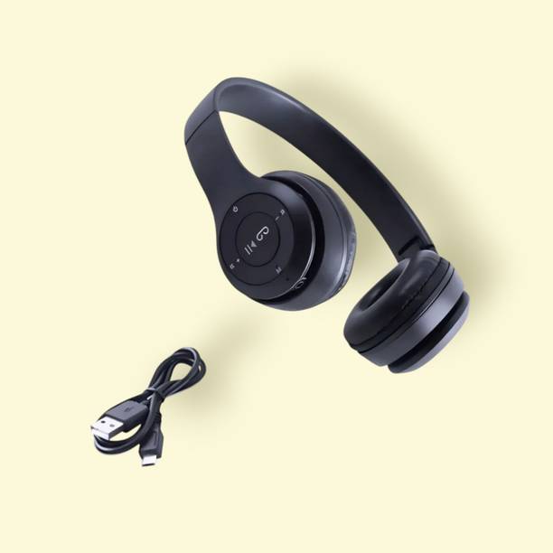 house of common Superior Battery Efficiency Headphones with Mic & High-Fidelity_4K Bluetooth & Wired