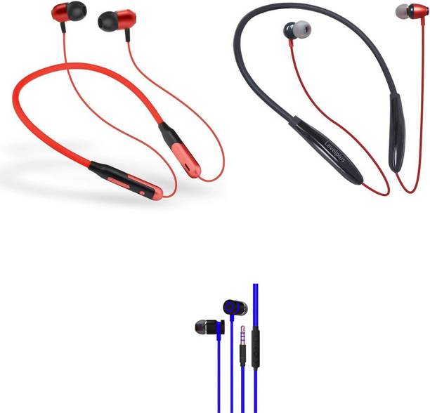 LEVELPLUS Jazz & Crush With Fusion Neckband Combo 45 Hours Playtime Bluetooth