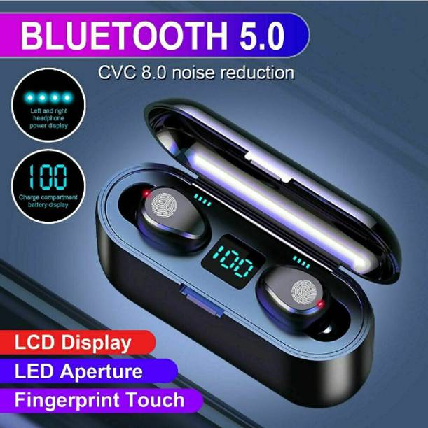 GUGGU SDF_567A_F9 TWS STEREO 5.0 HIGH BASS SOUND NOISE CANCELLING EARBUD (POWER BANK) Bluetooth