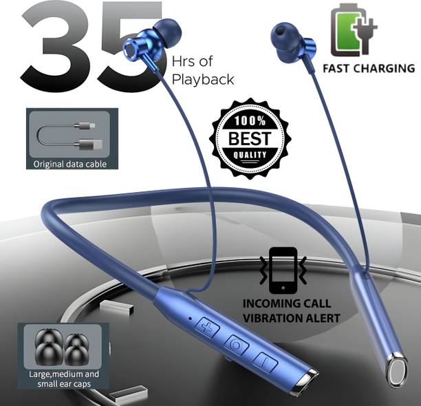 GEMFLY Vibration Alert, 48 Hours Playtime, ENC, HD Sound Quality & Stereo Bass N400 Bluetooth
