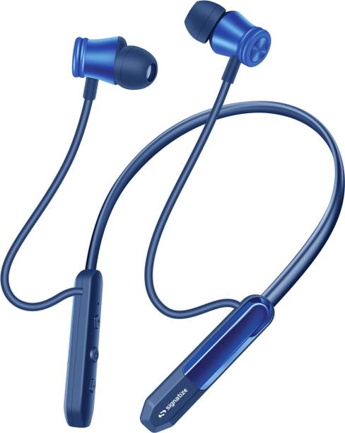 SIGNATIZE Magnetic On/Off Neckband v5.4, Dual Pairing, 10mm Driver, 20+Hrs Playback,Type-C Bluetooth