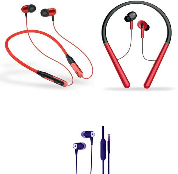 LEVELPLUS Jazz & Magnus With Silver Cap Neckband Combo 45 Hours Playtime Bluetooth